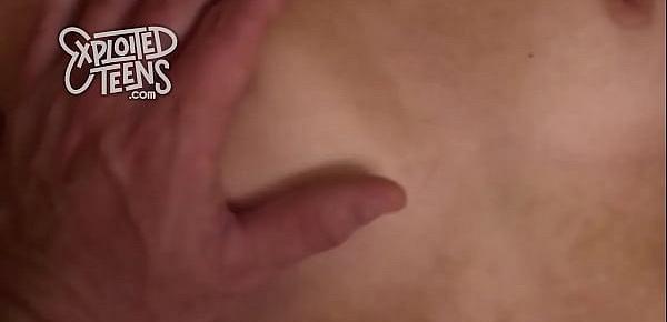 Watch this teen with a hairy pussy and dreadlocks suck cock